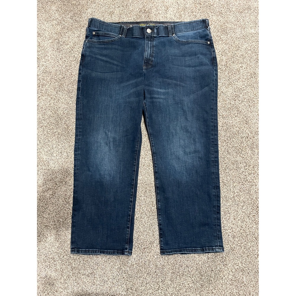 Lee Extreme Motion MVP Relaxed Fit Straight Leg Jeans Dark Wash Blue 44x30